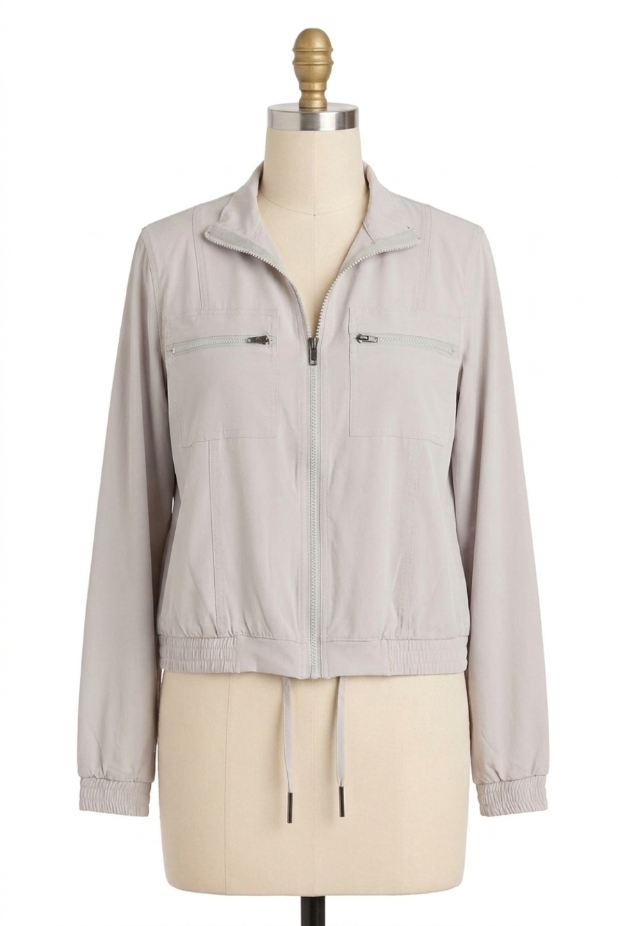 NEW XCVI active quinn bomber top in artic